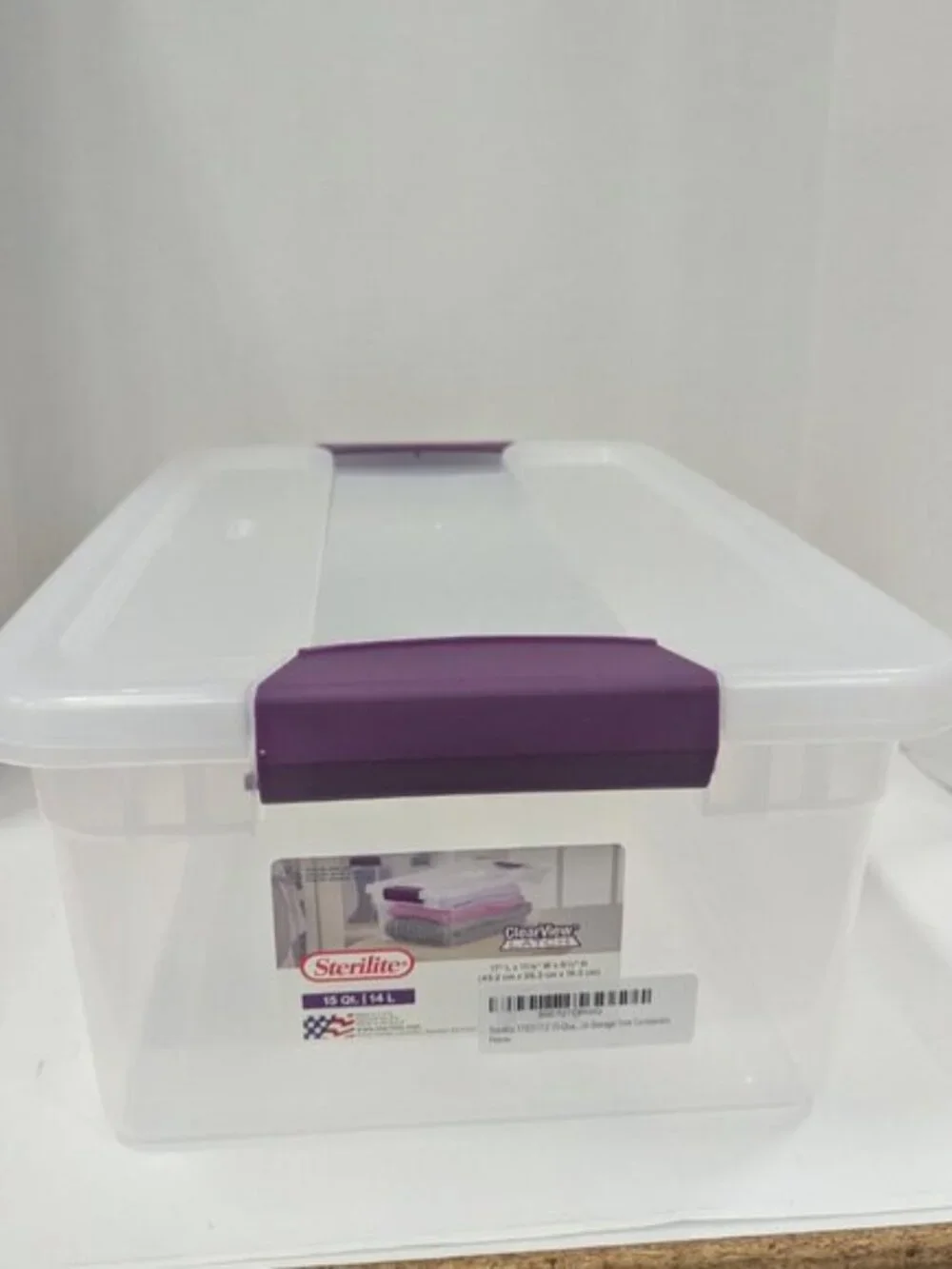 Sterilite 15 Qt ClearView Latch Boxes – 3 Pack, Stackable Storage Bins